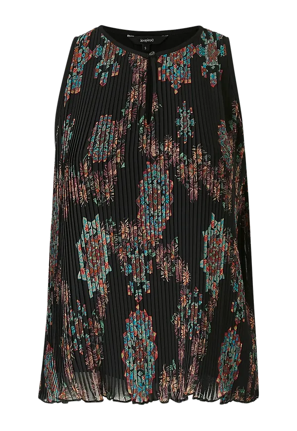 Desigual - Blus, ärmlös - Svart