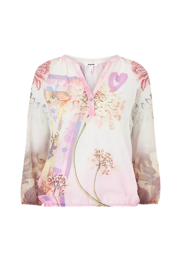 Desigual - Blus Pe - Röd