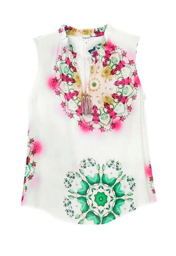 Desigual - Blus Rosen - Vit