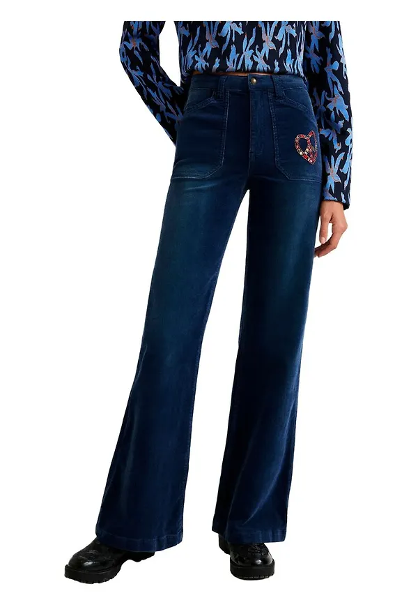 Desigual - Flare Jeans - Blå - Dam - Storlek: S