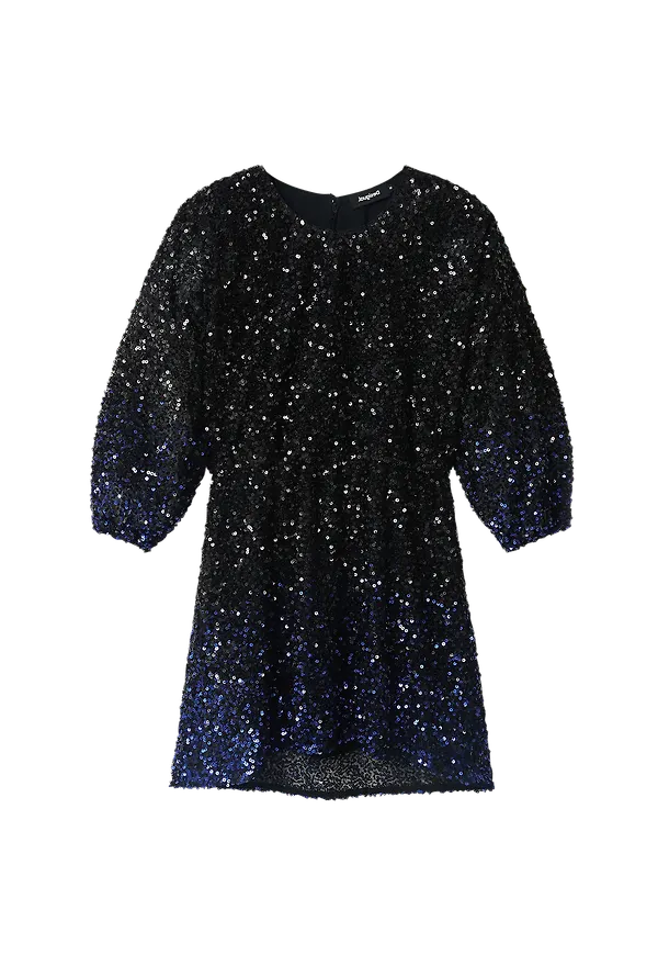 Desigual - Paljettklänning Saturno - Svart - 42