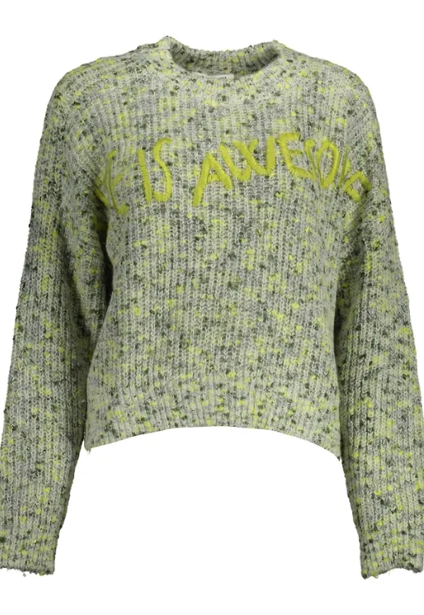 Desigual Green Polyester Sweater Grön, Dam
