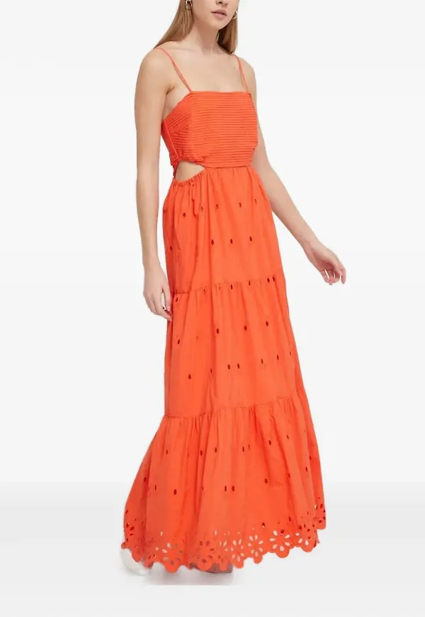 Desigual maxiklänning med utskuren detalj - Orange