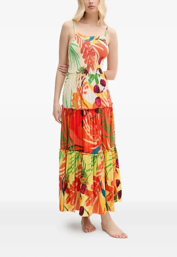 Desigual skiktad maxiklänning - Orange