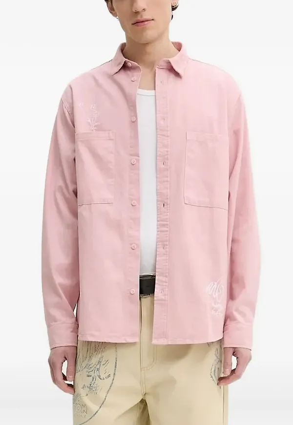 Desigual skjorta med blomsterbrodyr - Rosa