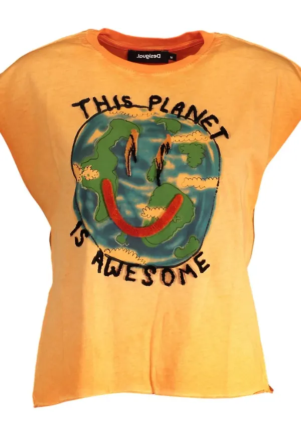 Desigual T-Shirt Orange, Dam