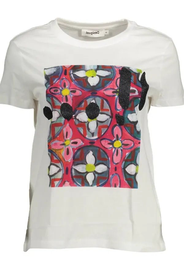 Desigual T-Shirt Vit, Dam