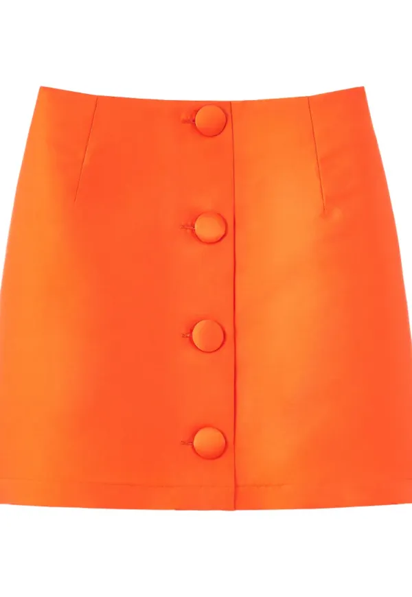 DESTREE Lucio kjol med knappar - Orange