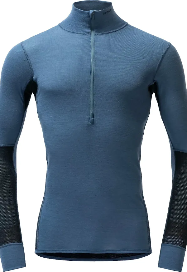 Devold Men's Wool Mesh 190 Zip Neck Berry/Ink