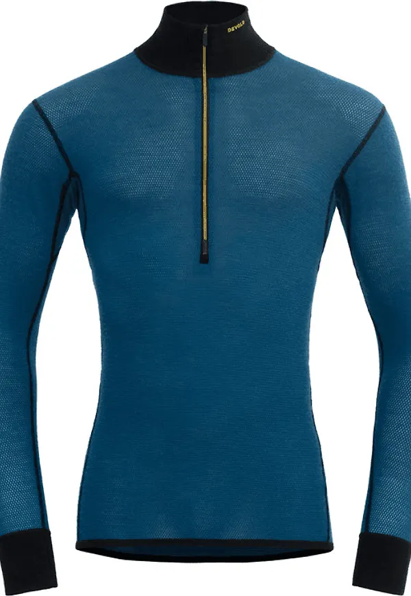 Devold Men's Wool Mesh 190 Zip Neck Flood/Caviar