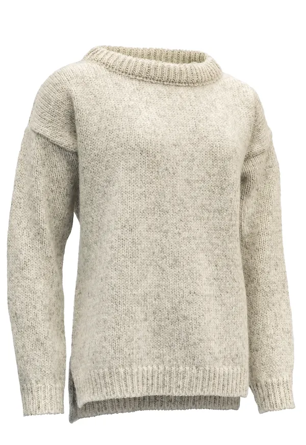 Devold Women's Nansen Sweater Split Seam Grey Melange