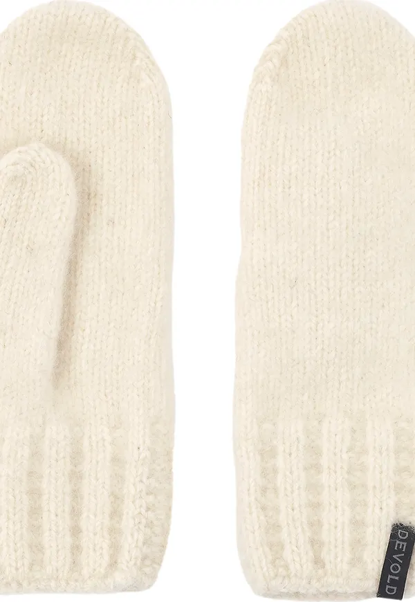 Devold Nansen Wool Mitten Offwhite
