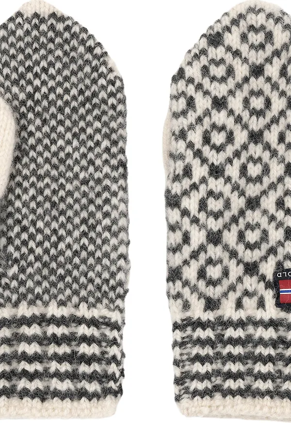 Devold Svalbard Wool Mitten Offwhite/Anthracite