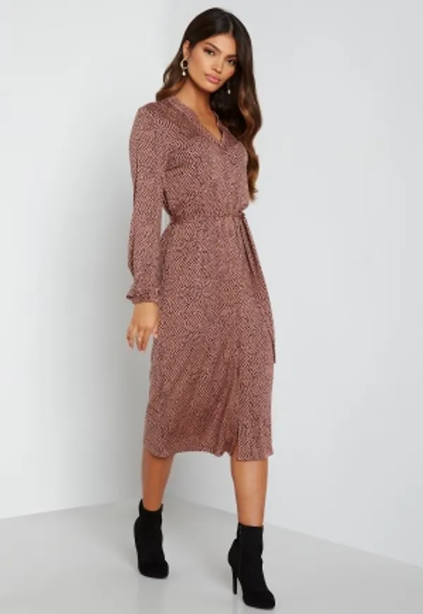 Happy Holly Milly midi dress Dark pink / Dotted 44/46