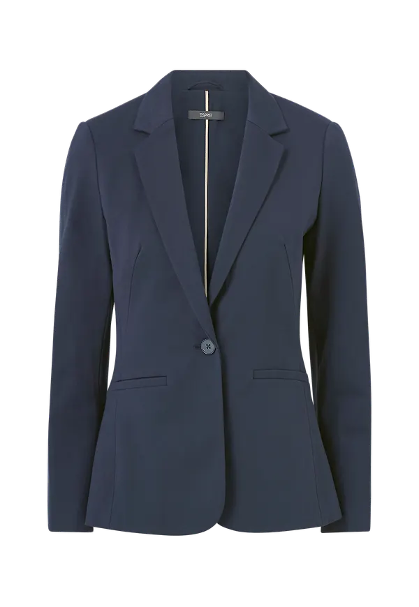 Esprit - Kavaj Jersey Blazer - Blå