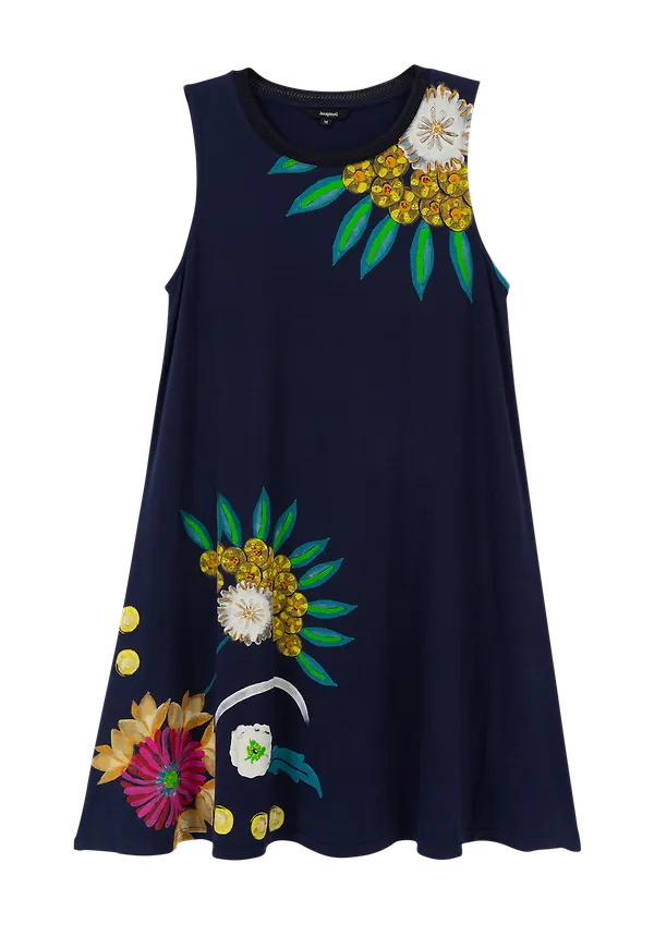 Desigual - Klänning Vest Love Others - Blå
