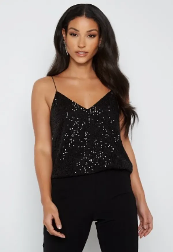 BUBBLEROOM Kira sparkling singlet Black XS