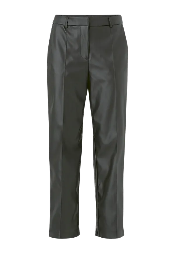 Only - Byxor onlHera Faux Leather Straight Pant - Svart