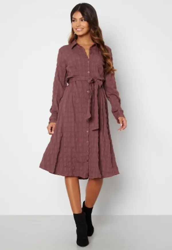 Happy Holly Sanna shirt dress Dark dusty pink 40/42