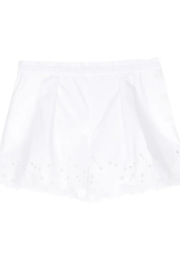 Dice Kayek bomullsshorts med brodyr - Vit