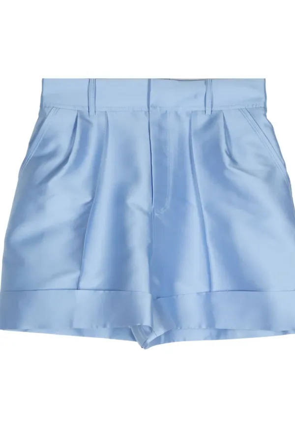 Dice Kayek shorts med satinfinish - Blå