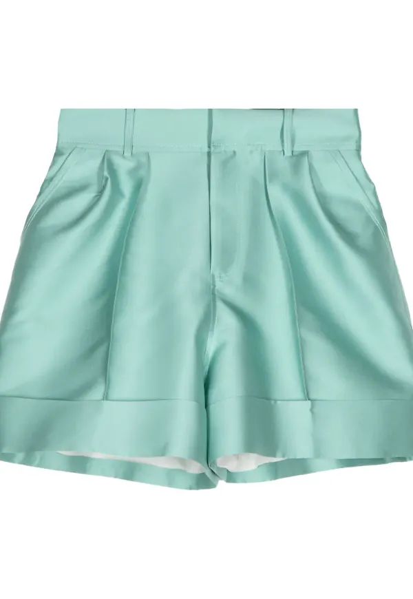 Dice Kayek shorts med satinfinish - Grön