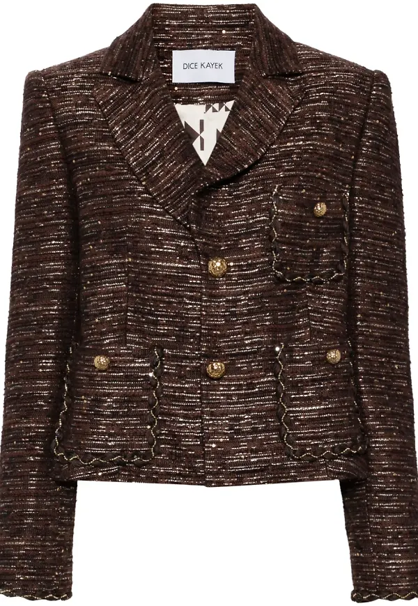 Dice Kayek tweedblazer - Brun