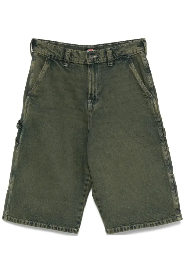 DICKIES cargoshorts i denim - Grön
