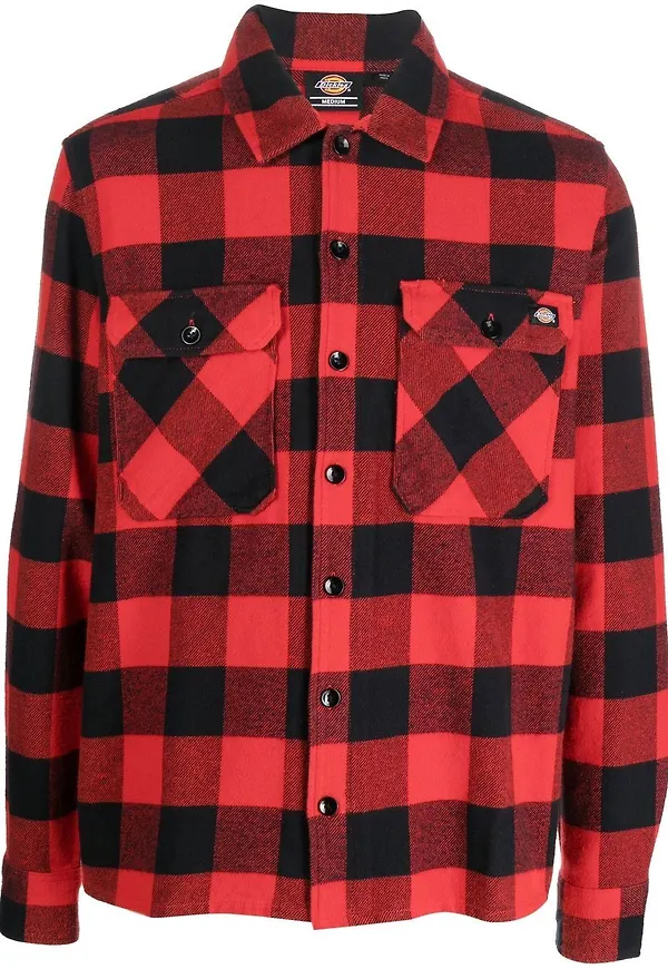 Dickies Construct rutig skjorta - Röd