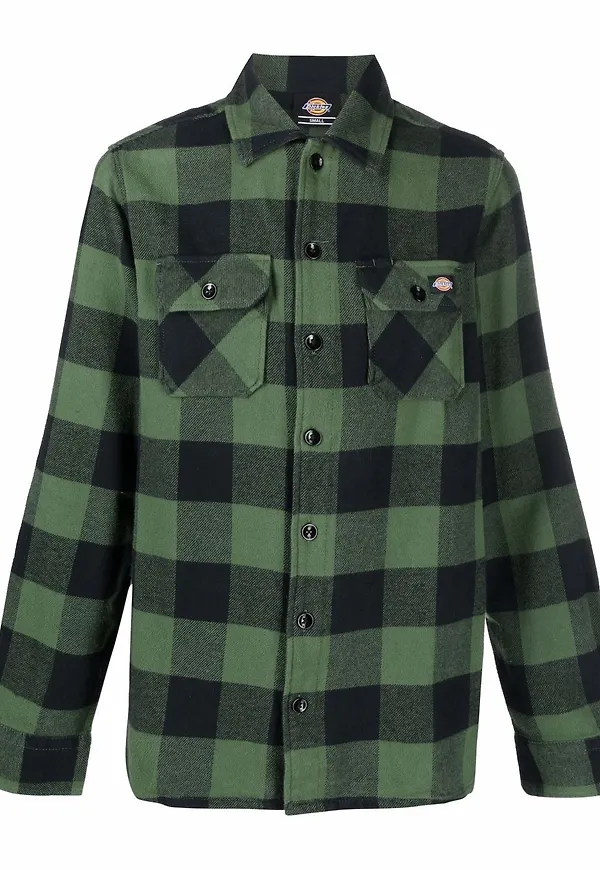 Dickies Construct skotskrutig skjorta - Grön