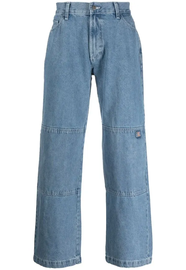 DICKIES wide leg-jeans - Blå