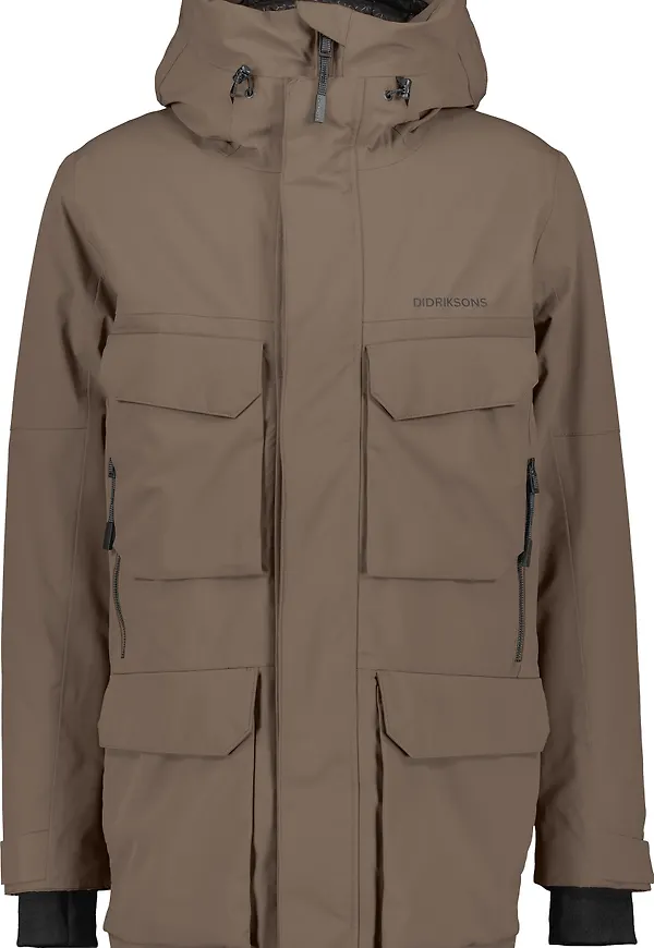Didriksons Men's Drew Parka 8 Mocha Brown