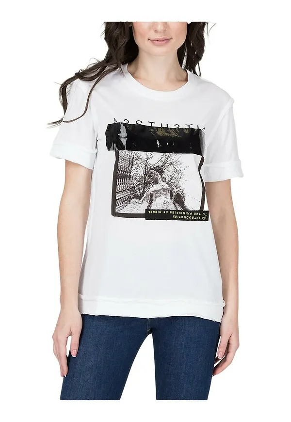 Diesel - T-shirts - Vit - Dam - Storlek: Xs,S