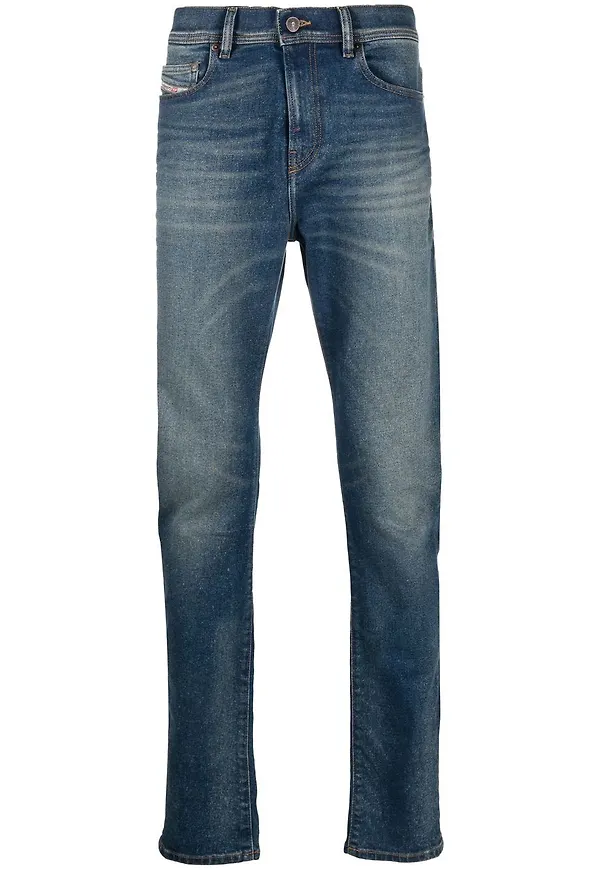 Diesel 1983 låga slim cut-jeans - Blå