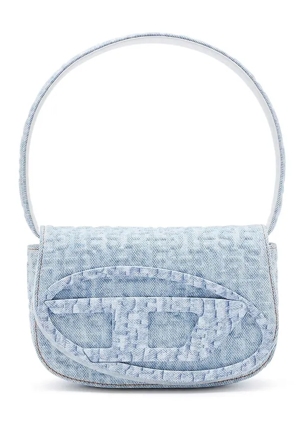 Diesel 1DR axelväska i denim - Blå