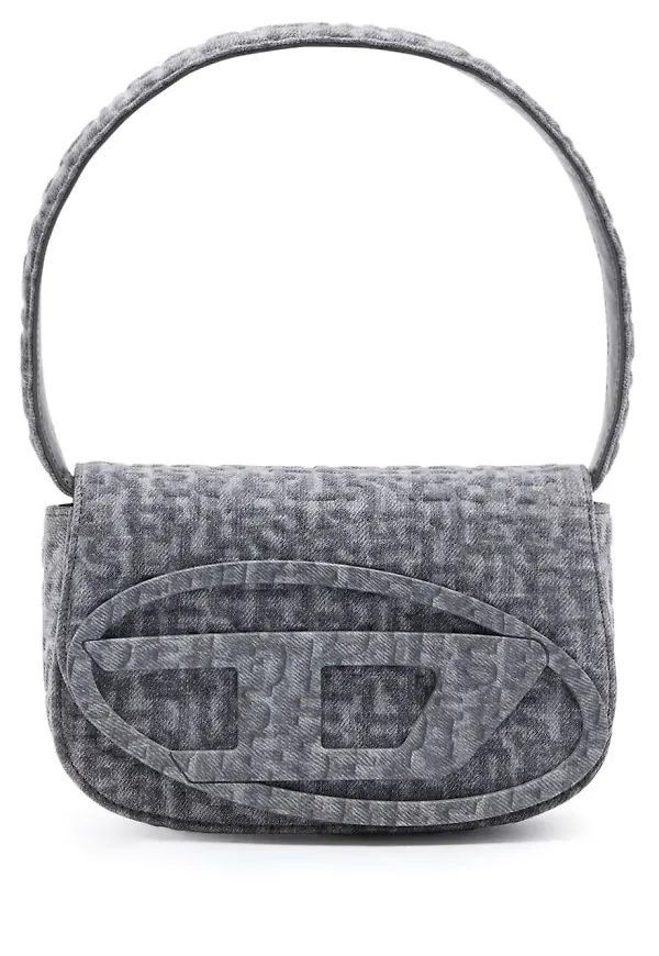 Diesel 1DR axelväska i denim - Grå