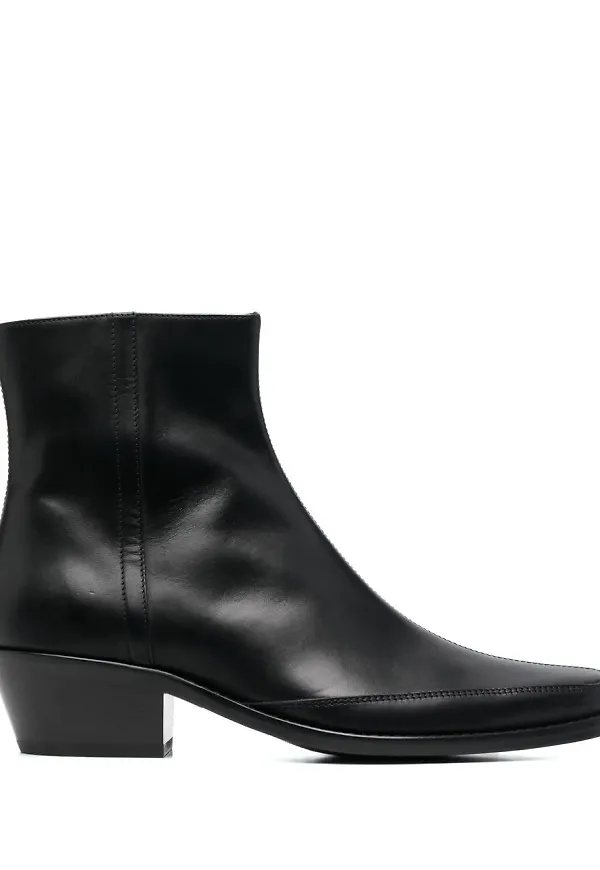 Diesel ankelboots i läder - Svart
