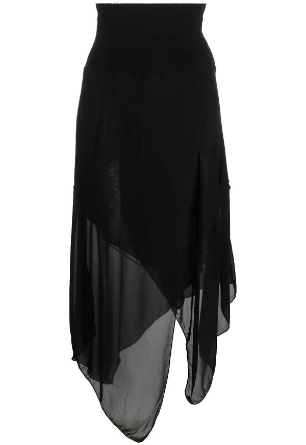 Diesel asymmetric-design high-waist skirt - Svart