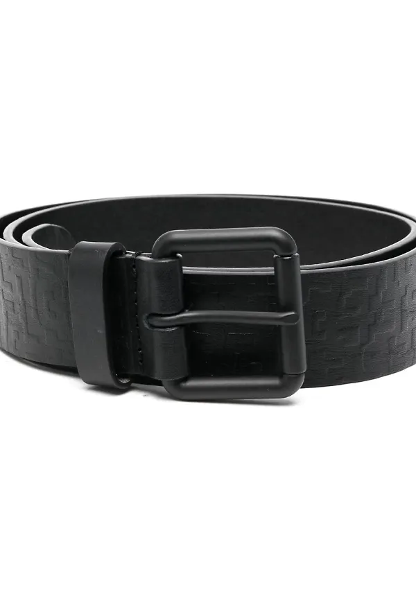 Diesel B-MONOGRAM LE läderskärp - Svart