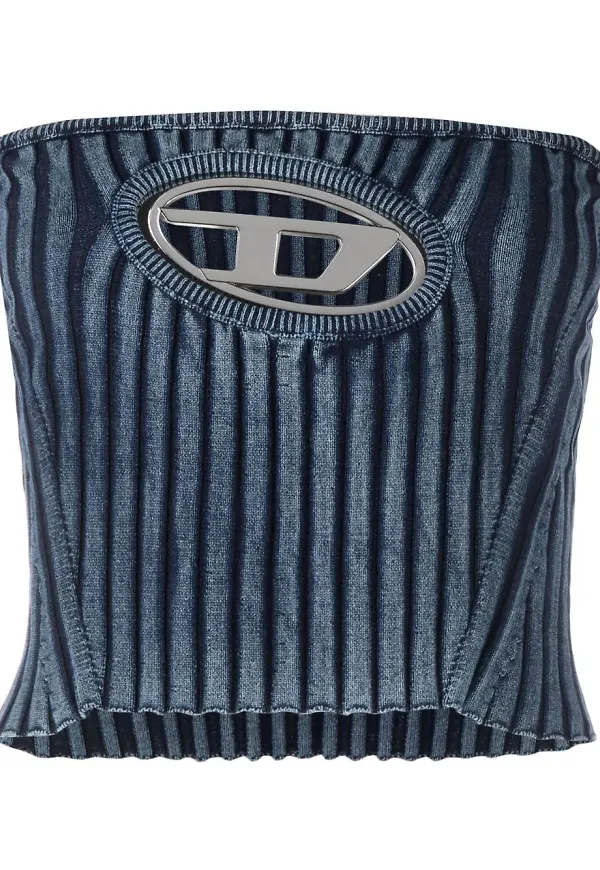 Diesel bandeau-väska med logotypplakett - Blå