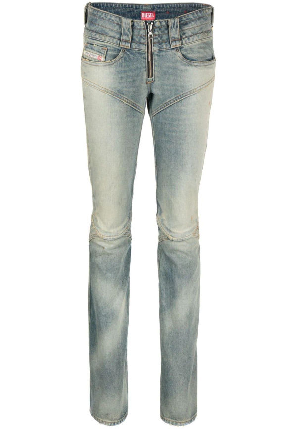 Diesel Belthy utsvängda bootcut-jeans - Neutral