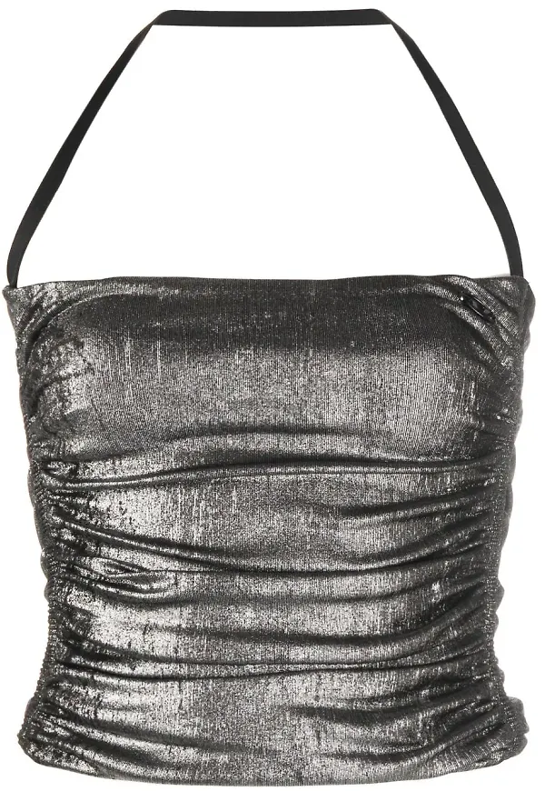 Diesel bikiniöverdel med halterneck - Silverfärgad