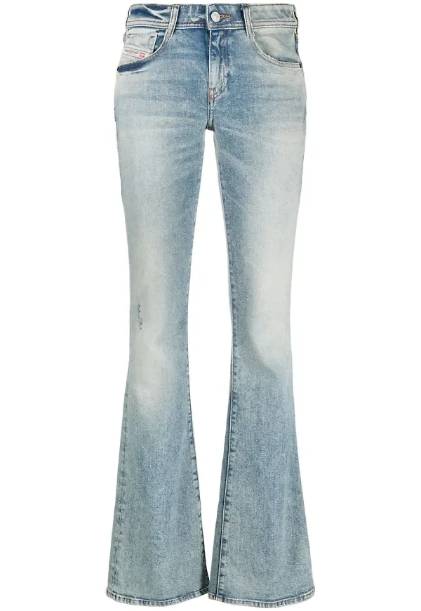 Diesel blekta bootcut-jeans från 1969 - Blå