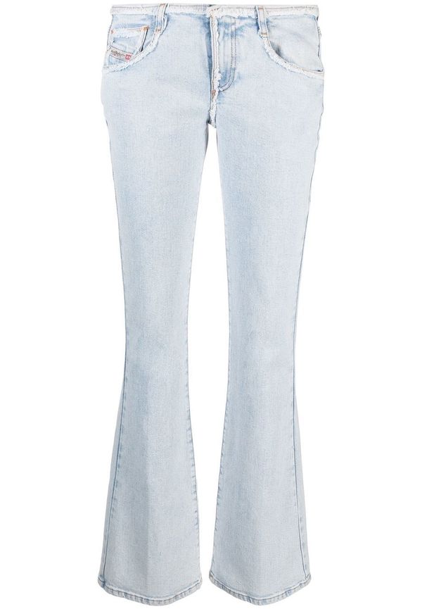 Diesel blekta jeans med låg midja - Blå