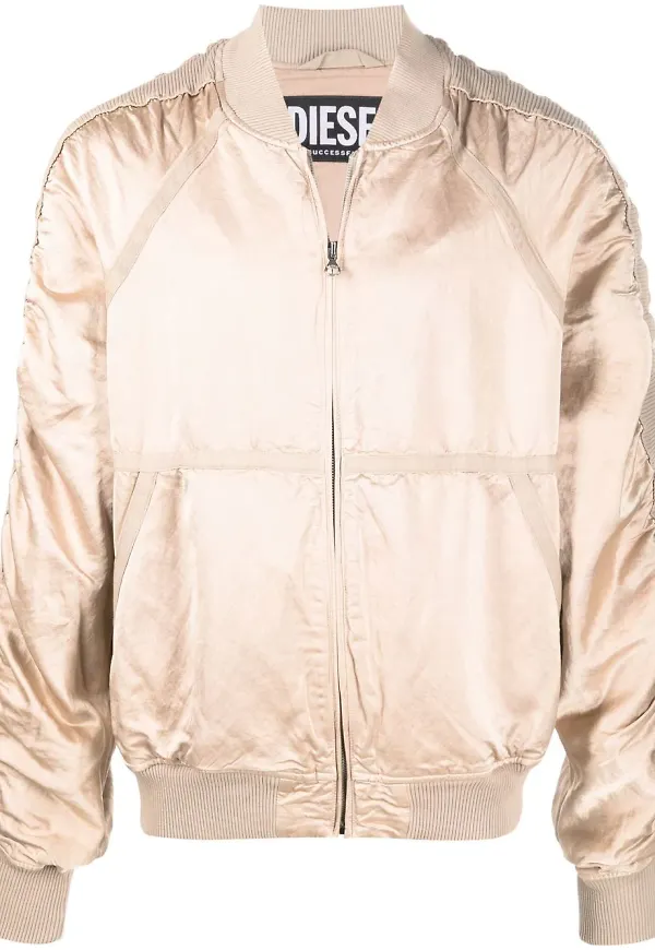 Diesel bomberjacka i satin - Neutral