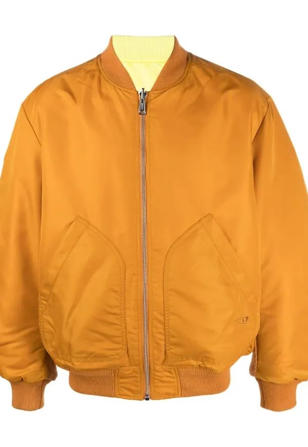 Diesel bomberjacka med dragkedja - Orange