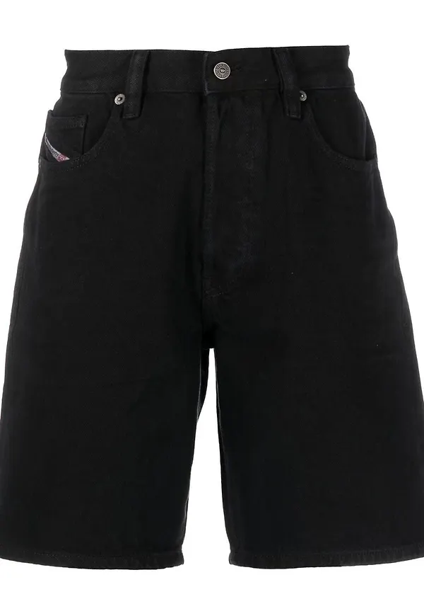 Diesel Clean-wash jeansshorts - Svart