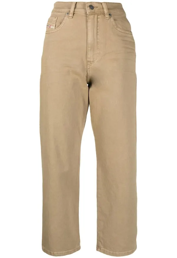 Diesel croppade straight-jeans - Brun