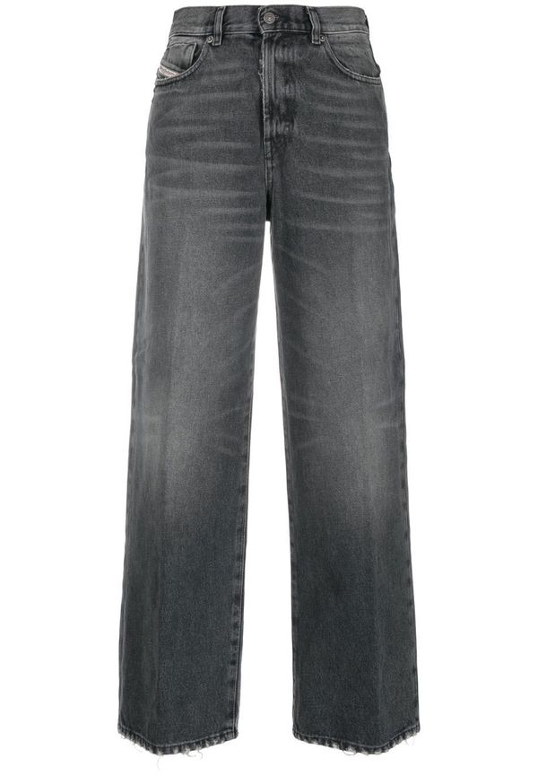 Diesel croppade wide leg-jeans - Grå