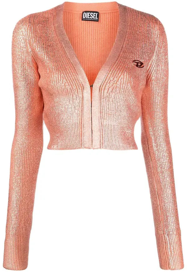 Diesel cropped wool cardigan - Orange
